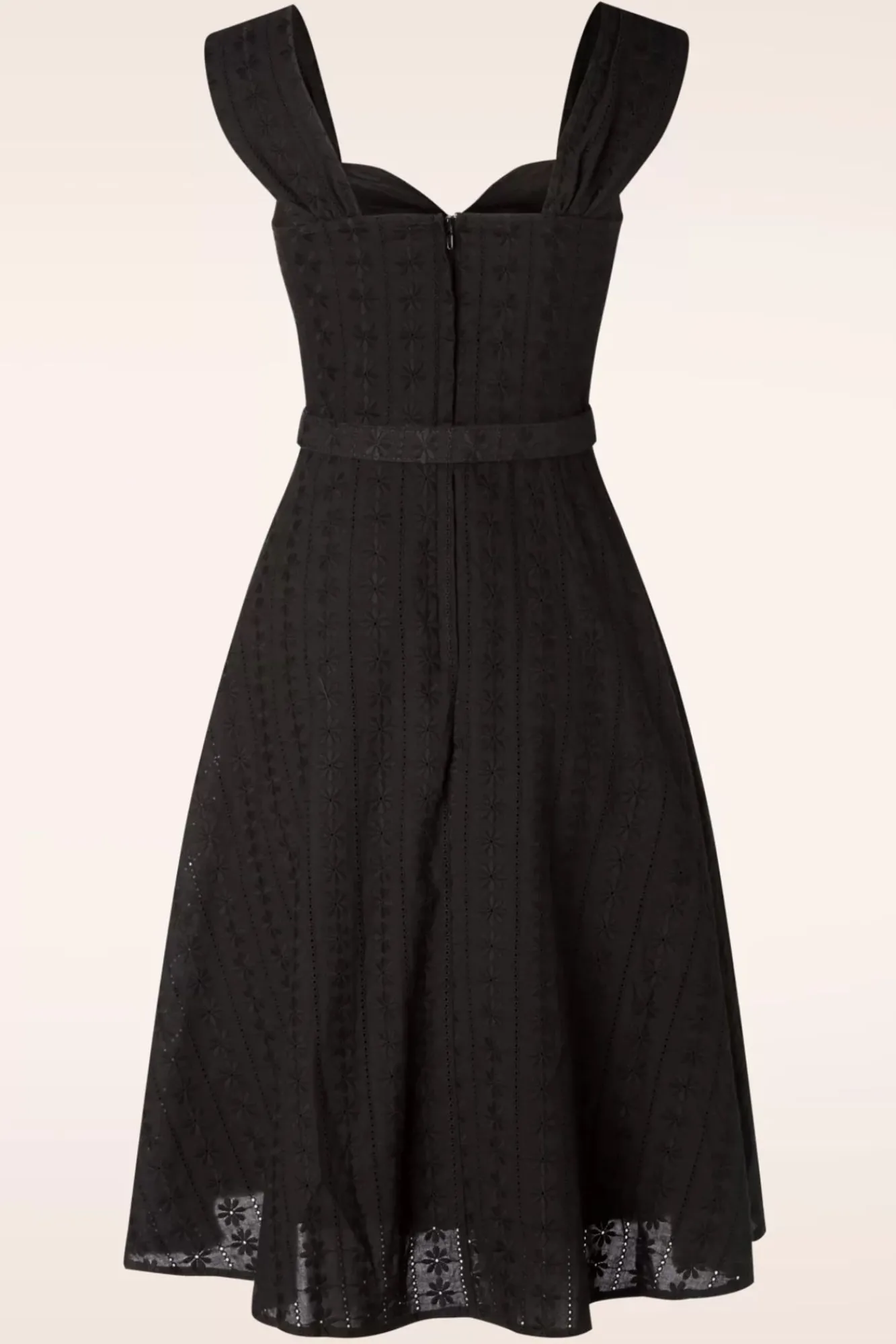 Embroidery Summer Flare Jurk In Zwart Vrouwen Plus Size Jurken