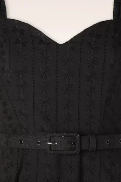 Embroidery Summer Flare Jurk In Zwart Vrouwen Plus Size Jurken