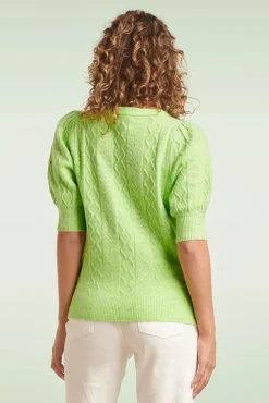 Sale Emery Gebreide Top In Limoen Vrouwen Truitjes