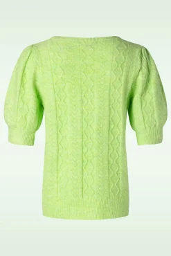 Sale Emery Gebreide Top In Limoen Vrouwen Truitjes