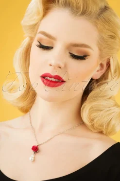 Sale Emma Rose Parelketting In Rood Vrouwen Sieraden