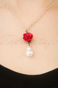 Sale Emma Rose Parelketting In Rood Vrouwen Sieraden