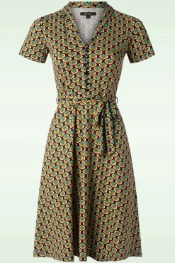 Outlet Emmy Indy Jurk In Delphinium Groen Vrouwen Swing Jurken