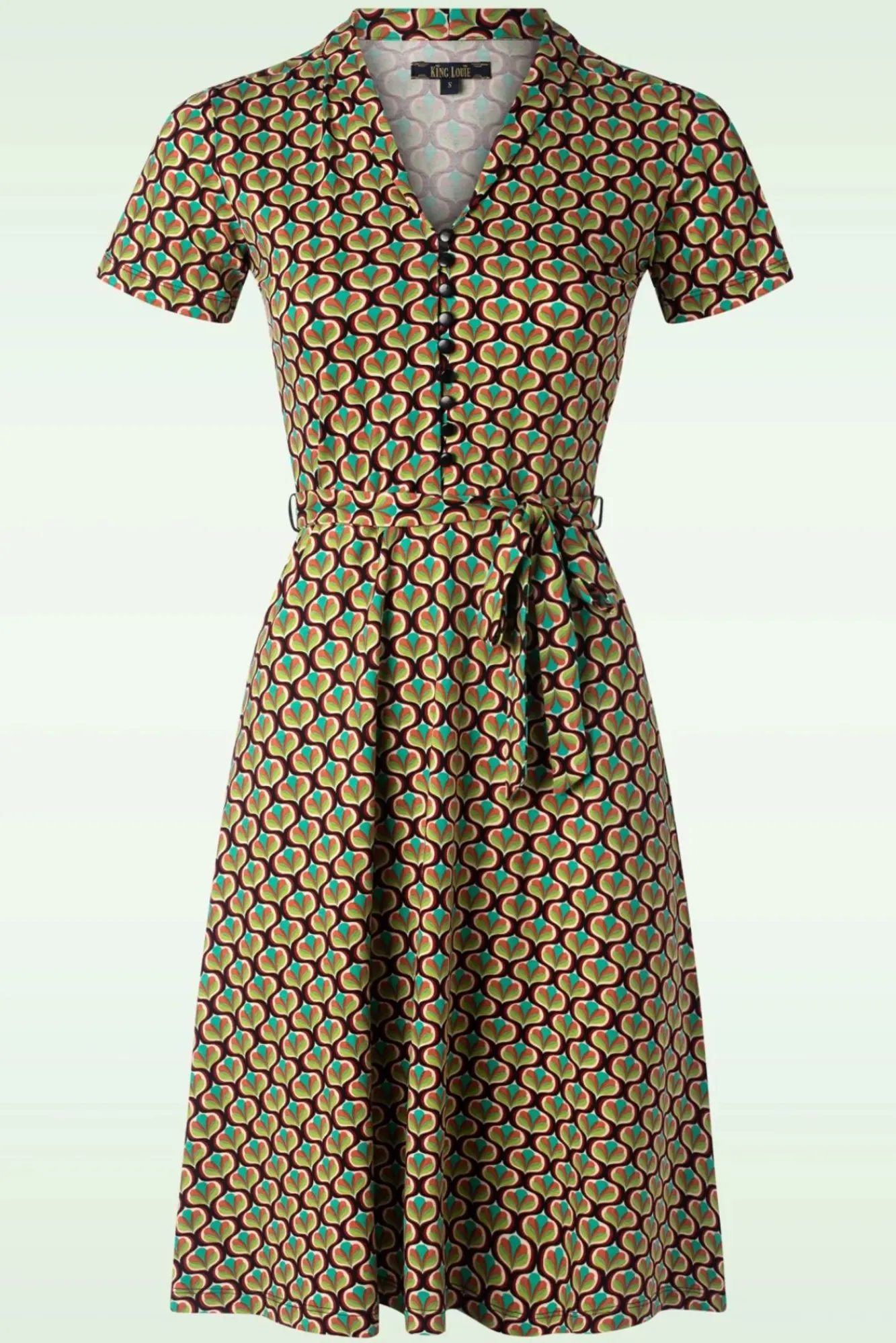 Outlet Emmy Indy Jurk In Delphinium Groen Vrouwen Swing Jurken