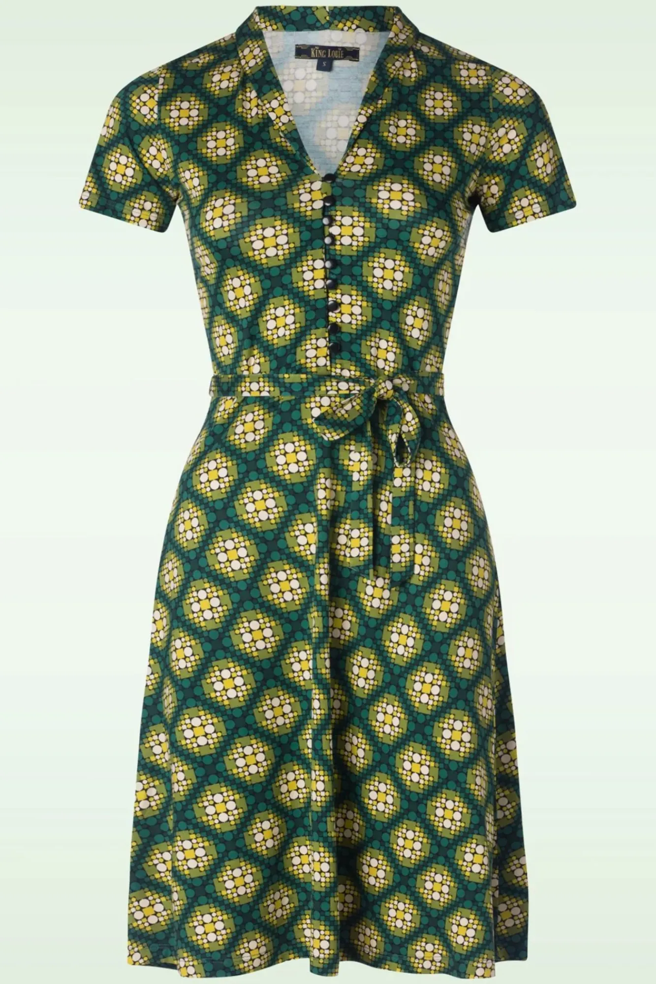 Discount Emmy Kirby Jurk In Para Groen Vrouwen Swing Jurken