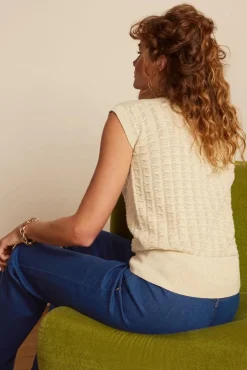 Outlet Erin Palette Top In Creme Vrouwen Truitjes