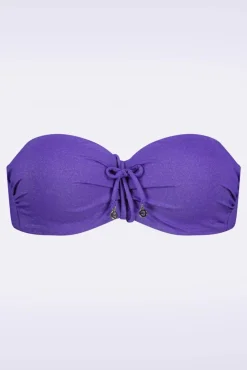 New Evening Glam Padded Bikini Top In Paars Vrouwen Bikini's