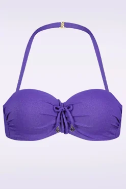 New Evening Glam Padded Bikini Top In Paars Vrouwen Bikini's
