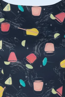 Discount Exclusief Bij Topvintage ~ Adriana Cocktails Mouwloze Penciljurk In Donkerblauw Vrouwen Plus Size Jurken