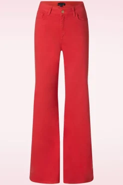 Hot Fae Flared Jeans In Rood Vrouwen Broeken