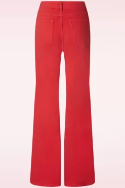 Hot Fae Flared Jeans In Rood Vrouwen Broeken