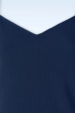 Hot Fara Top In Marineblauw Vrouwen T-Shirts