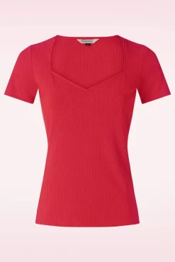 Fara Top In Rood Vrouwen T-Shirts