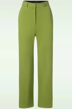 Discount Federica Milano Uni Broek In Woodbine Groen Vrouwen Broeken