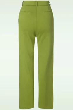 Discount Federica Milano Uni Broek In Woodbine Groen Vrouwen Broeken