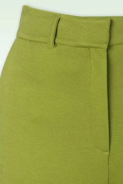 Discount Federica Milano Uni Broek In Woodbine Groen Vrouwen Broeken