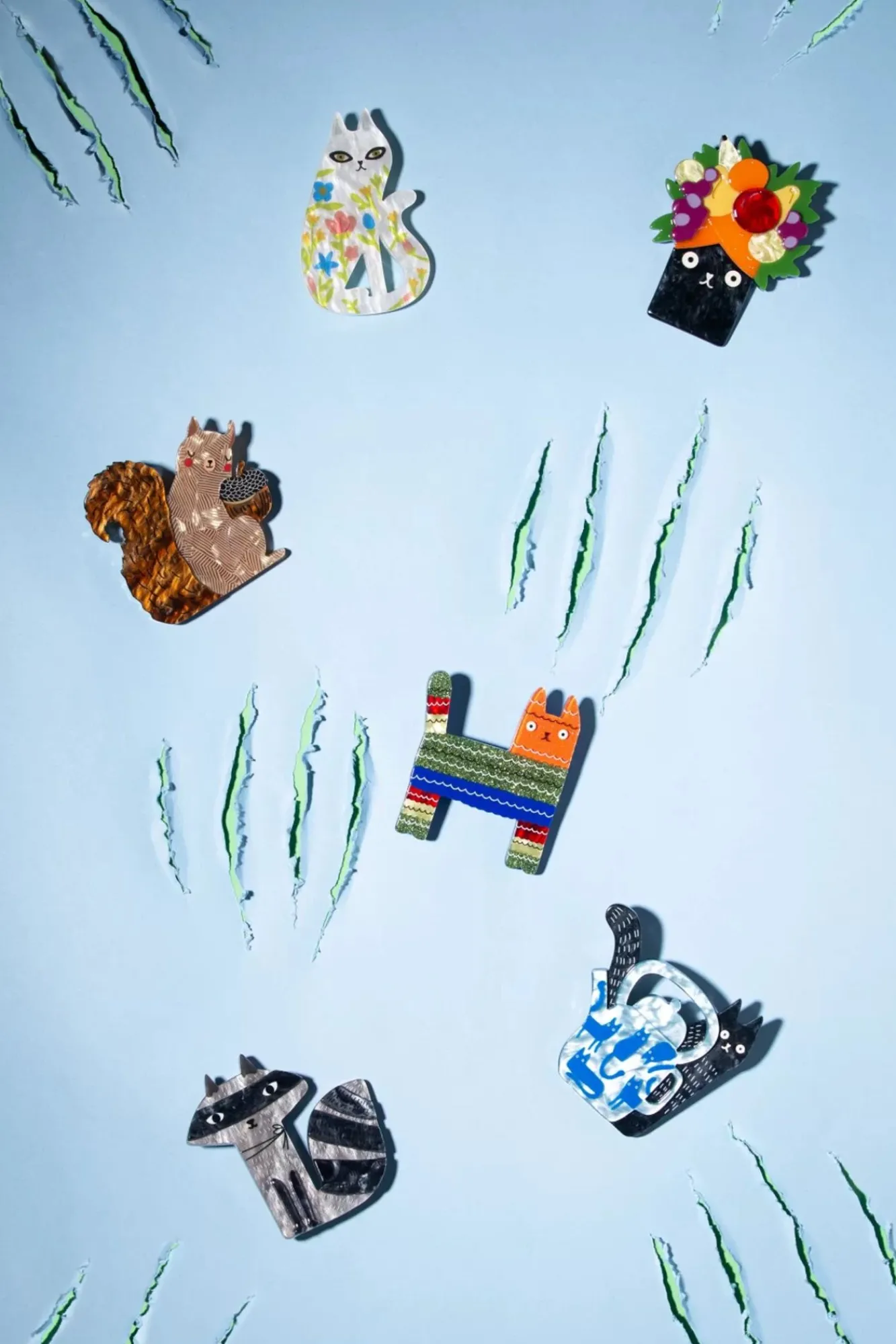 Online Feline Florescence Broche Vrouwen Sieraden