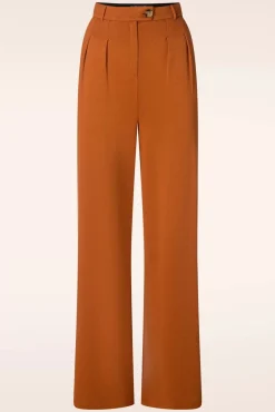 Best Fintan Milano Crepe Pantalon In Karamel Vrouwen Broeken