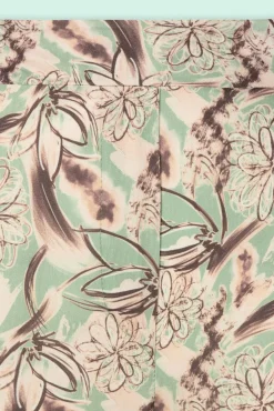 Sale Fiora Floral Broek In Zacht Groen Vrouwen Broeken