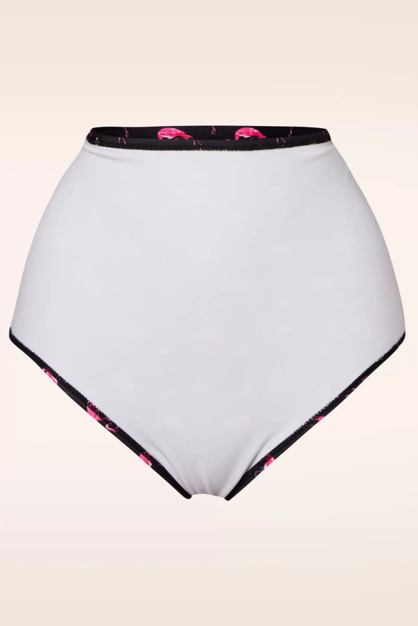 Outlet Flamingo High Waist Bikinibroekje In Zwart En Roze Vrouwen Bikini's