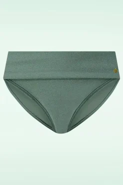 Clearance Flipover Bikinibroekje In Groene Glitter Vrouwen Bikini's