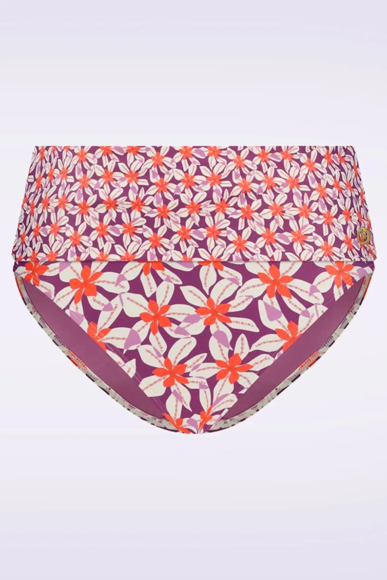 Outlet Flipover Summer Flowers Bikinibroekje In Paars Vrouwen Bikini's