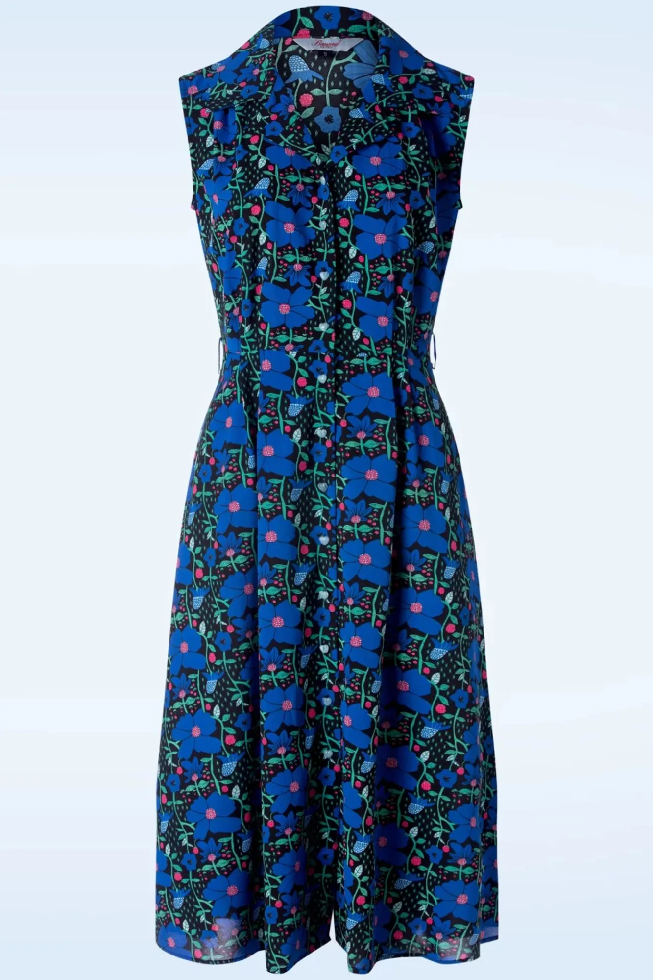 Best Flower Power Jurk In Blauw Vrouwen Plus Size Jurken