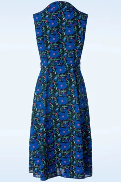 Best Flower Power Jurk In Blauw Vrouwen Plus Size Jurken