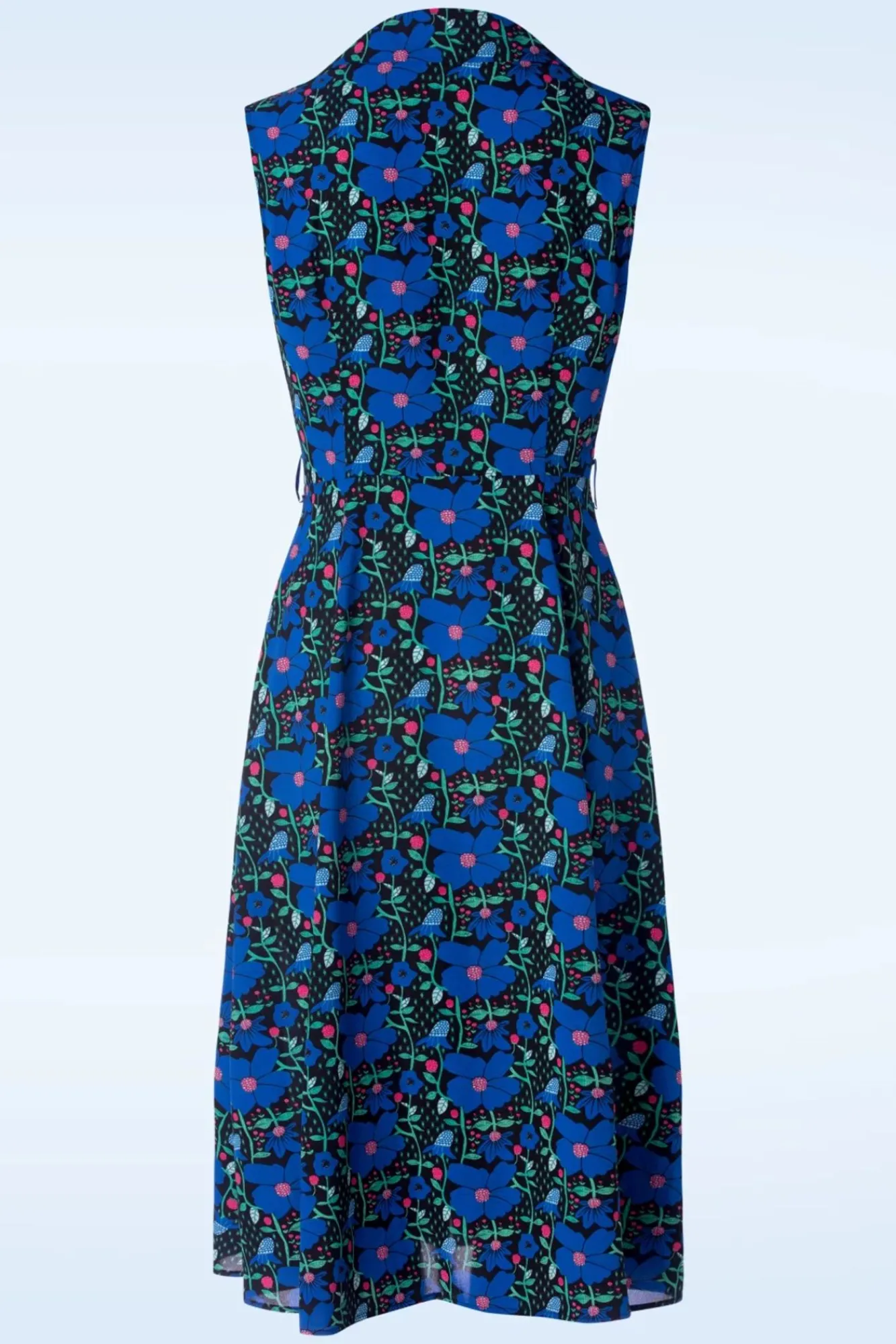 Best Flower Power Jurk In Blauw Vrouwen Plus Size Jurken