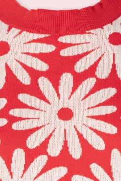 Online Freya Flower Jumper In Rood Vrouwen Truitjes