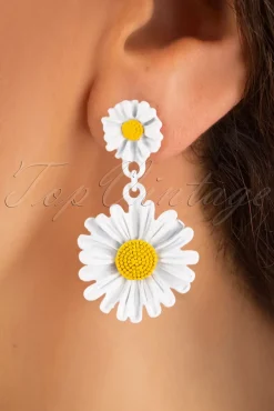 Hot Friendly Wildflower Oorbellen In Wit Vrouwen Sieraden