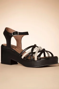 Clearance Gabriella Sandaal In Zwart En Creme Vrouwen Sandalen