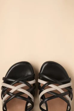 Clearance Gabriella Sandaal In Zwart En Creme Vrouwen Sandalen
