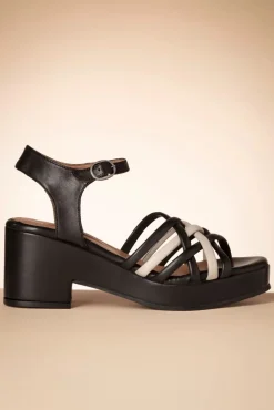 Clearance Gabriella Sandaal In Zwart En Creme Vrouwen Sandalen