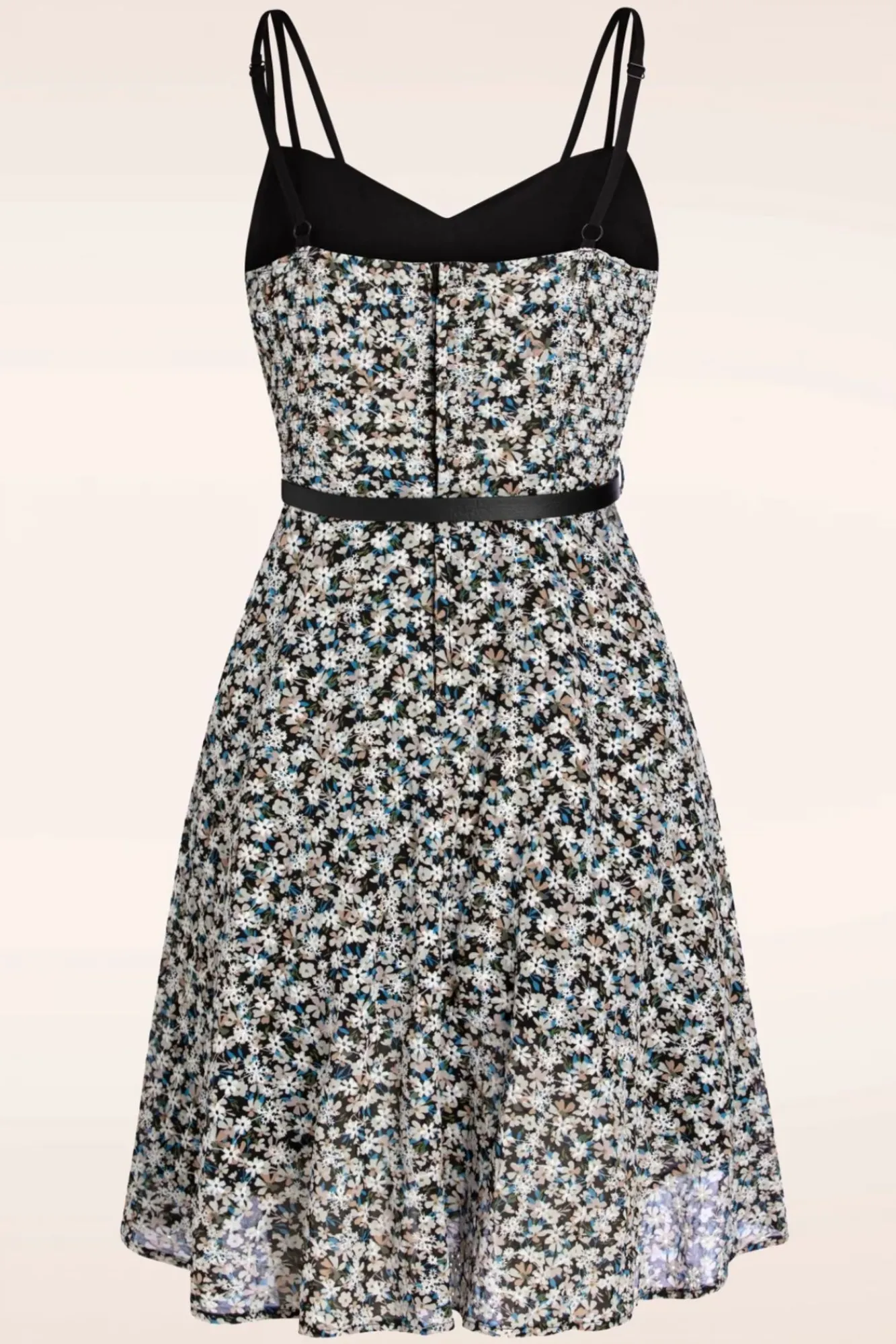 Hot Geborduurde Bloemen Swingjurk In Zwart Vrouwen Plus Size Jurken