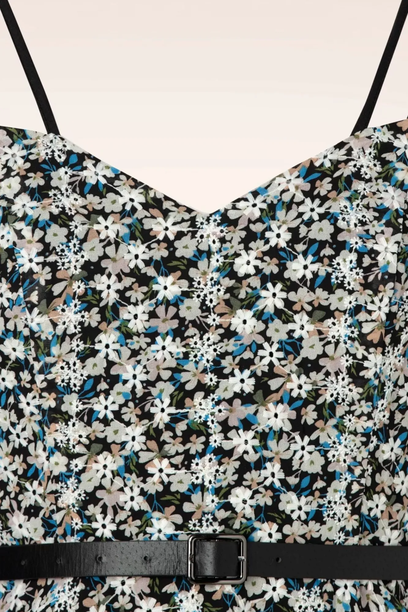 Hot Geborduurde Bloemen Swingjurk In Zwart Vrouwen Plus Size Jurken