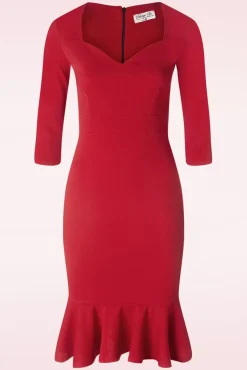 Online Gemma Pencil Jurk In Rood Vrouwen Plus Size Jurken