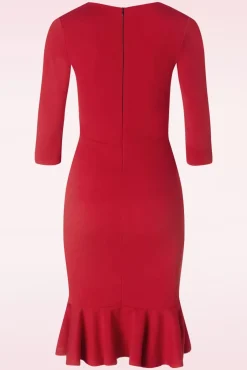 Online Gemma Pencil Jurk In Rood Vrouwen Plus Size Jurken