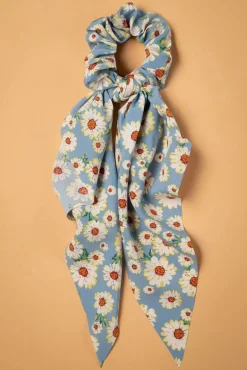 Outlet Geraldine Scrunchie In Blauw Vrouwen Haaraccessoires