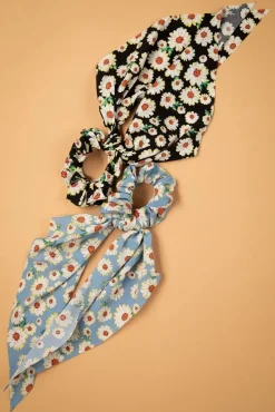 Outlet Geraldine Scrunchie In Blauw Vrouwen Haaraccessoires