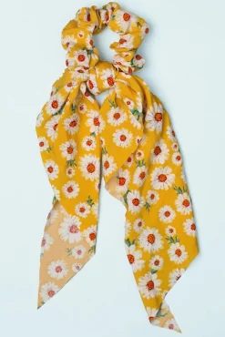Outlet Geraldine Scrunchie In Geel Vrouwen Haaraccessoires