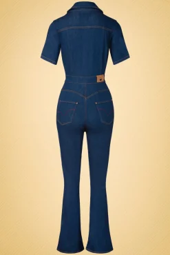Discount Gloria Lee Jumpsuit In Denimblauw Vrouwen Playsuits & Jumpsuits