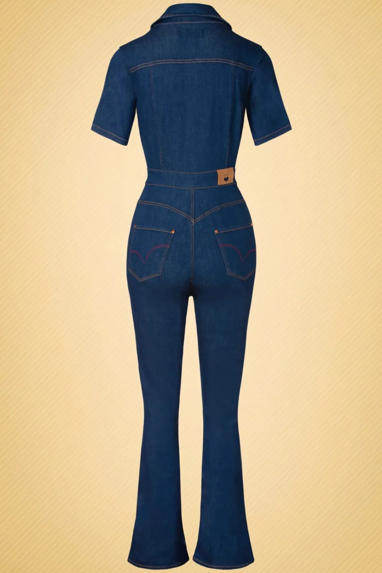 Discount Gloria Lee Jumpsuit In Denimblauw Vrouwen Playsuits & Jumpsuits