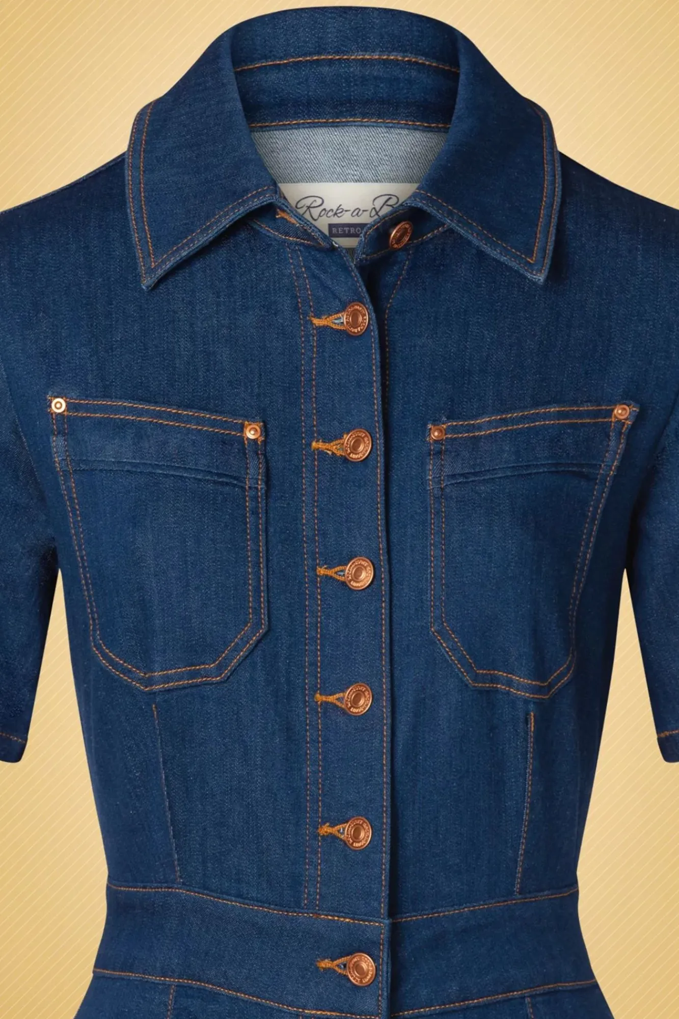 Discount Gloria Lee Jumpsuit In Denimblauw Vrouwen Playsuits & Jumpsuits