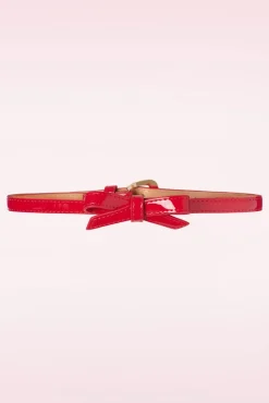 Outlet Gold Rush Lak Strikriem In Lippenstiftrood Vrouwen Riemen