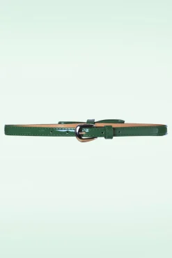 Gold Rush Lak Strikriem In Bosgroen Vrouwen Riemen