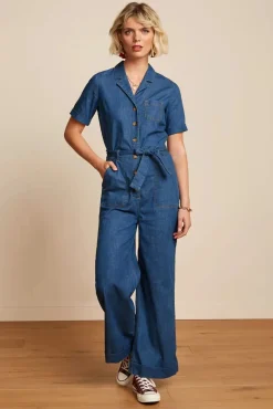 Best Gracie Jumpsuit Chambray In Denim Blauw Vrouwen Playsuits & Jumpsuits