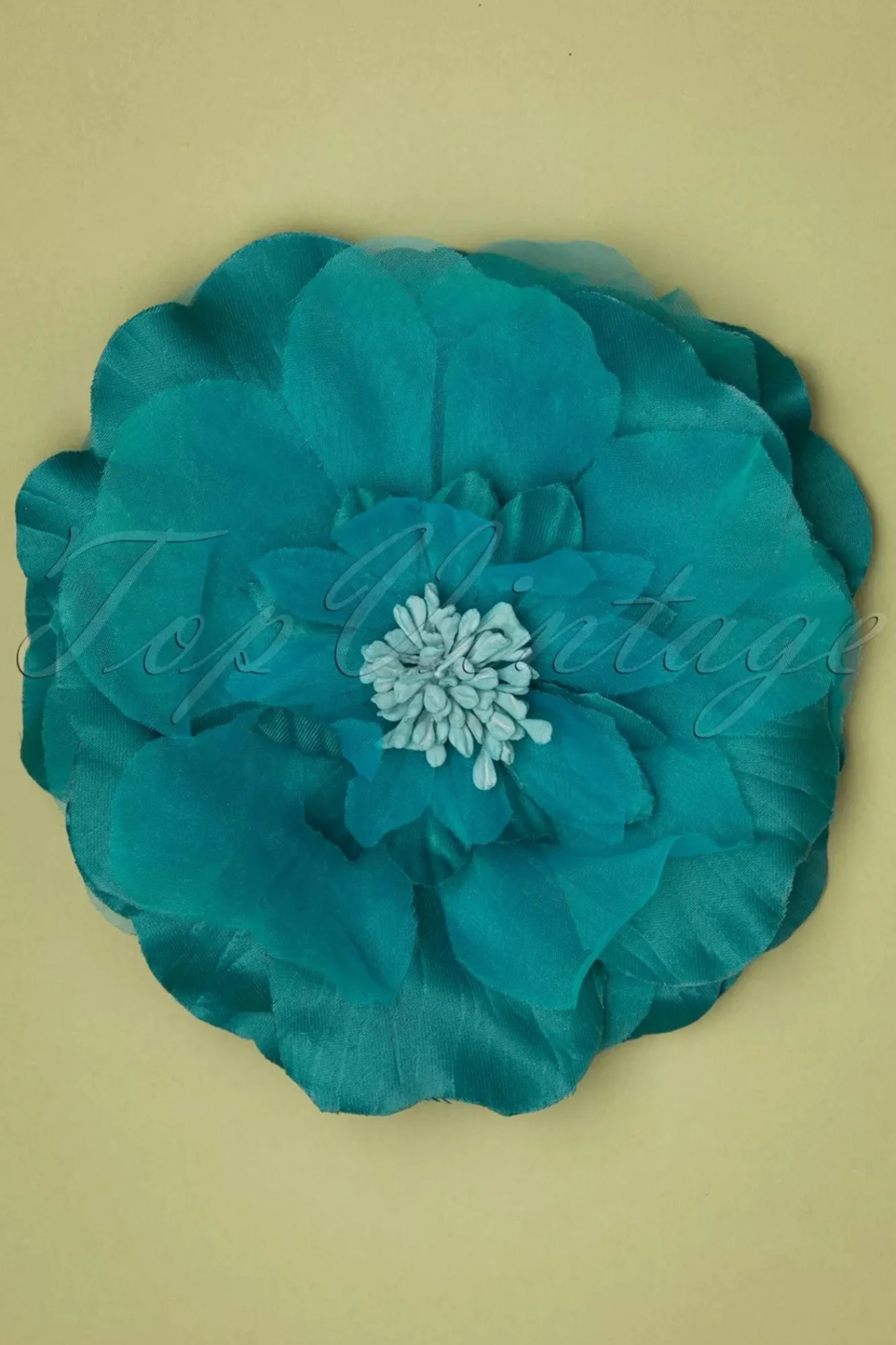 Sale Grote Bloemcorsage In Turkoois Vrouwen Haaraccessoires