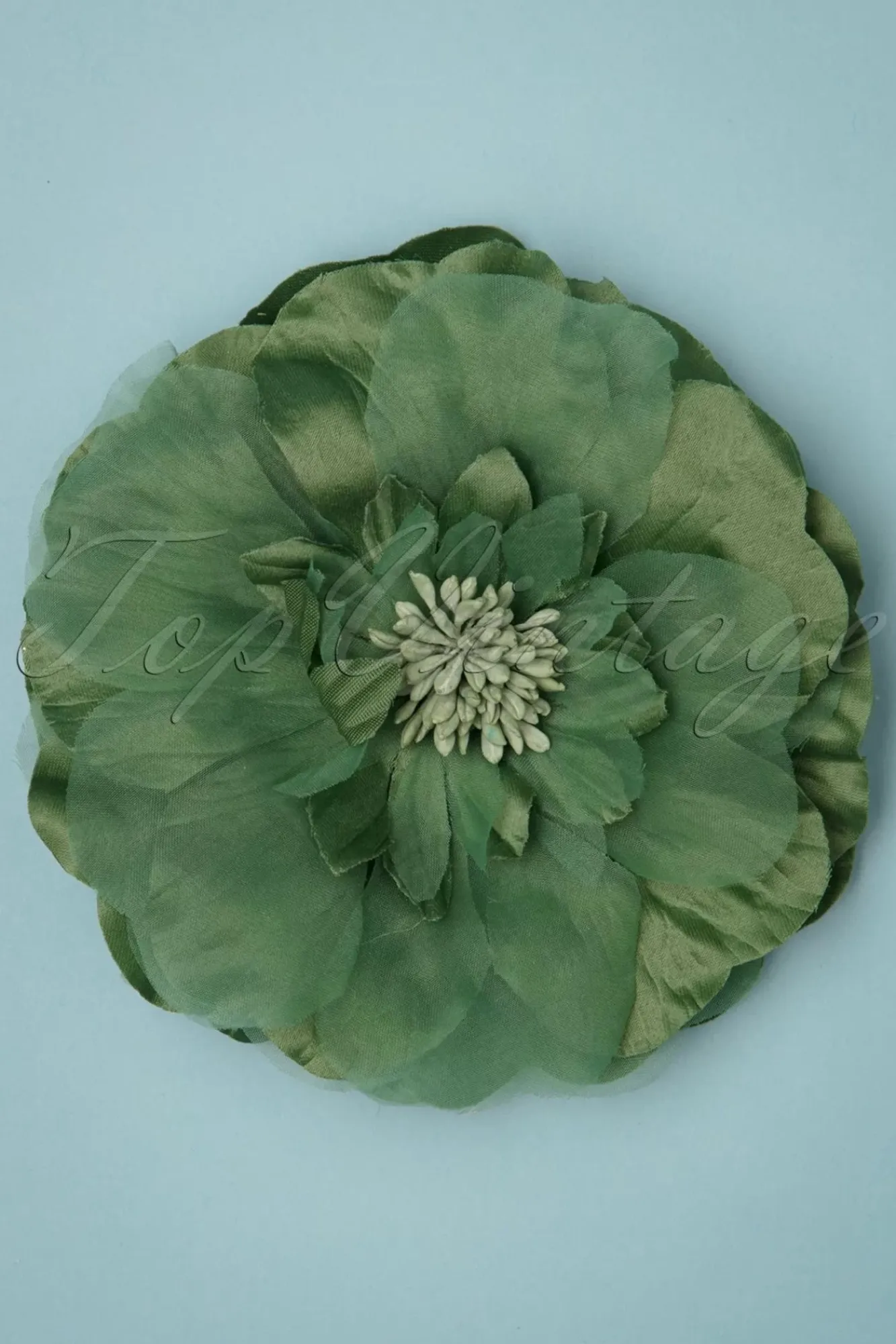 Grote Bloemcorsage In Weidegroen Vrouwen Haaraccessoires