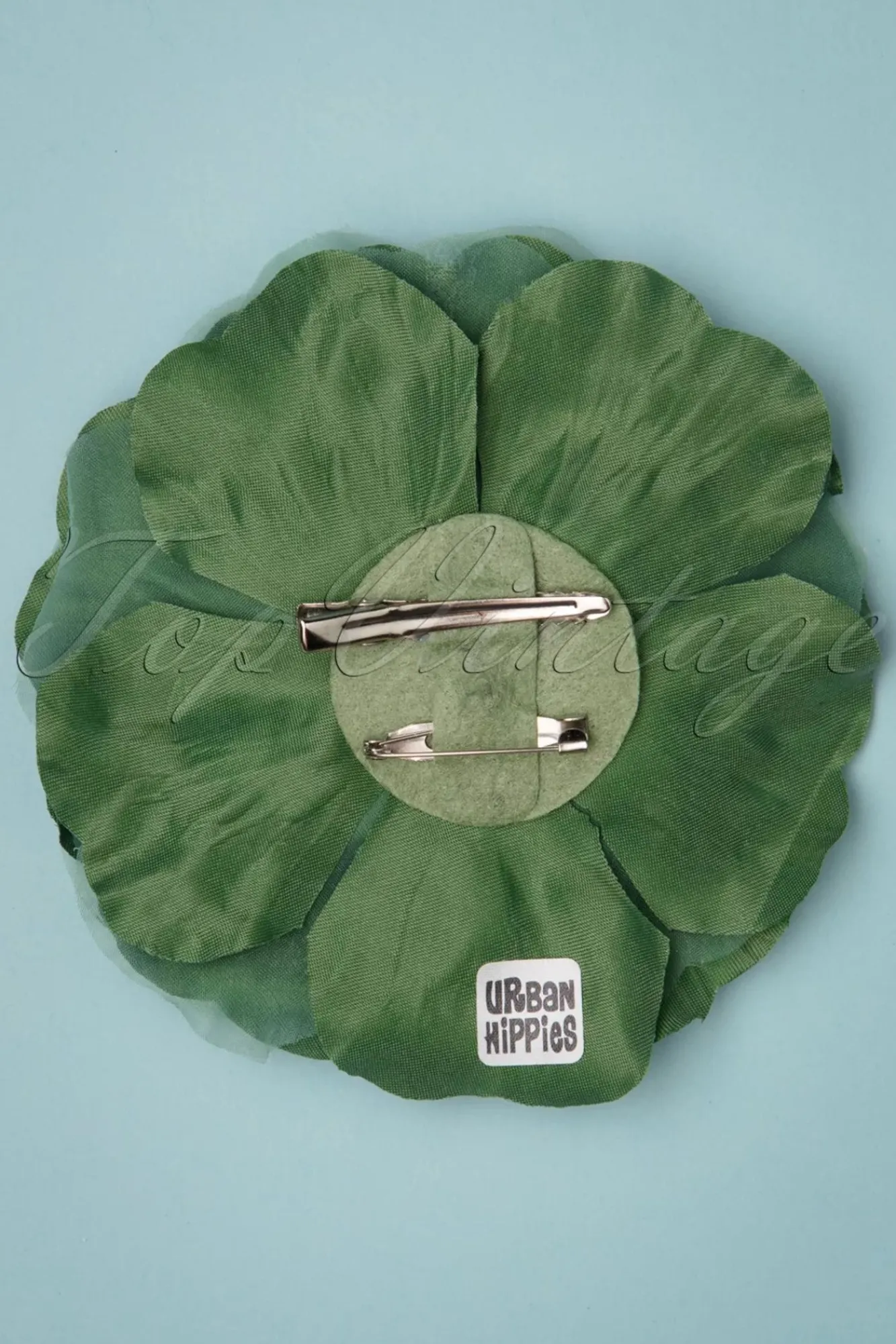 Grote Bloemcorsage In Weidegroen Vrouwen Haaraccessoires